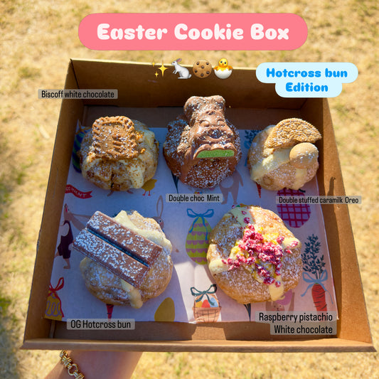 Hot Cross Bun Easter Cookie Box 2 Pack